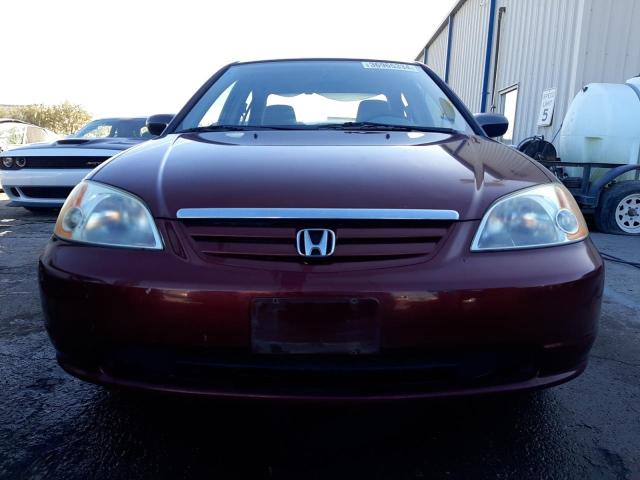 JHMES16522S006798 - 2002 HONDA CIVIC LX BURGUNDY photo 5