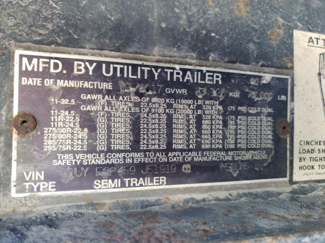 1UYFS2459J5191901 - 2018 UTILITY TRAILER შავი ფოტო 10