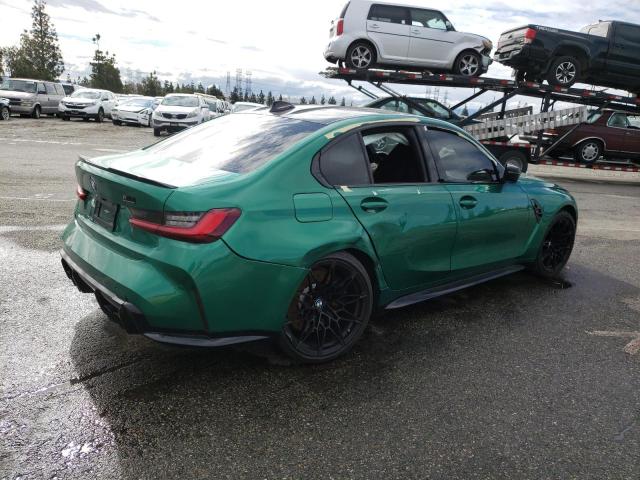 WBS33AY07NFM65421 - 2022 BMW M3 COMPETITION მწვანე ფოტო 3