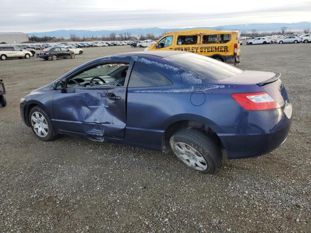 2HGFG12607H573288 - 2007 HONDA CIVIC LX BLUE photo 2