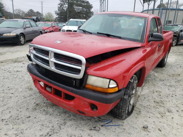 1D7GL32KX4S686697 - 2004 DODGE DAKOTA SPORT RED photo 2