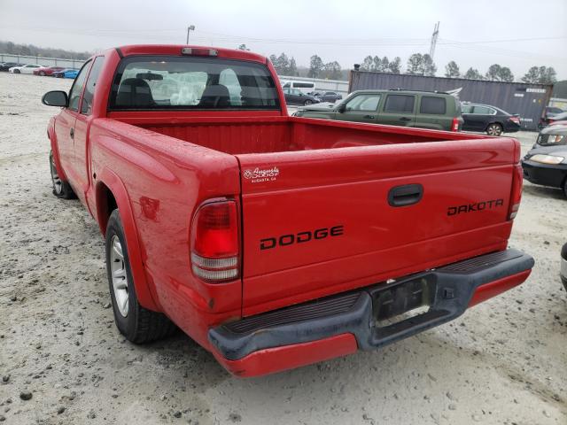 1D7GL32KX4S686697 - 2004 DODGE DAKOTA SPORT RED photo 3