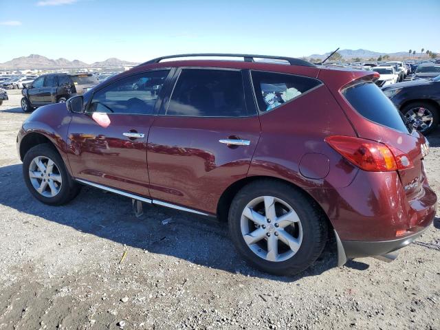 JN8AZ18U69W106149 - 2009 NISSAN MURANO S BURGUNDY photo 2