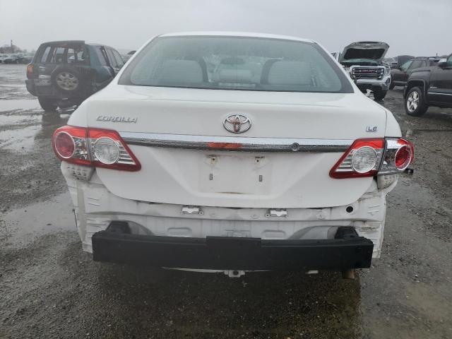 2T1BU4EE8BC615333 - 2011 TOYOTA COROLLA BASE WHITE photo 6