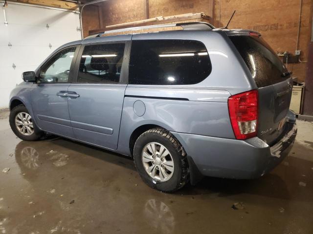 KNDMG4C71C6467510 - 2012 KIA SEDONA LX BLUE photo 2