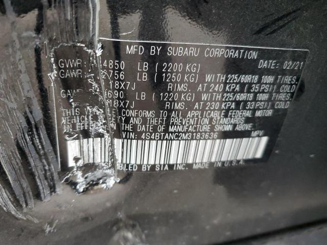 4S4BTANC2M3183636 - 2021 SUBARU OUTBACK LIMITED BLACK photo 13