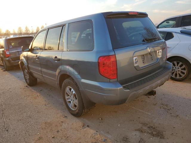 2HKYF18145H563213 - 2005 HONDA PILOT LX TEAL photo 2