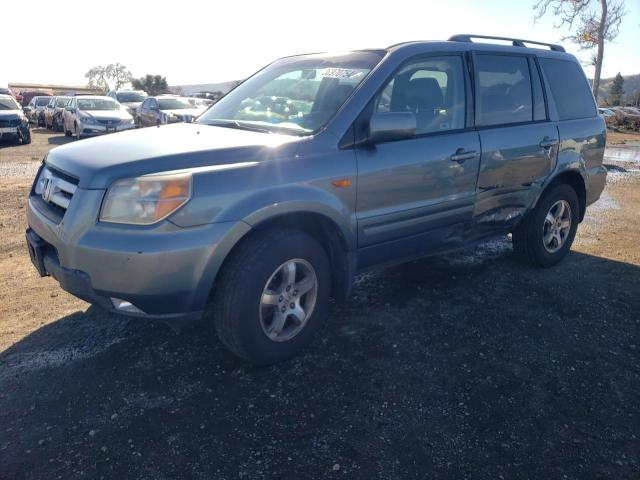 5FNYF287X7B032965 - 2007 HONDA PILOT EXL BLUE photo 1