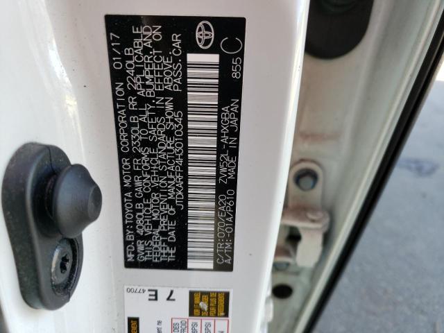 JTDKARFP4H3010345 - 2017 TOYOTA PRIUS PRIM WHITE photo 12