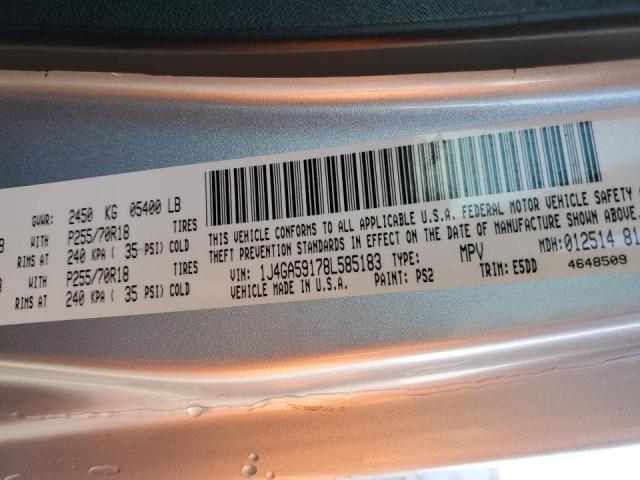 1J4GA59178L585183 - 2008 JEEP WRANGLER U SAHARA SILVER photo 14