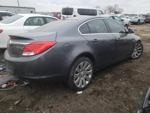 W04G05GV9B1051467 - 2011 BUICK REGAL CXL GRAY photo 3