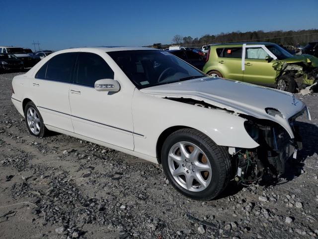 WDBNG83J63A381810 - 2003 MERCEDES-BENZ S 430 4MATIC WHITE photo 4