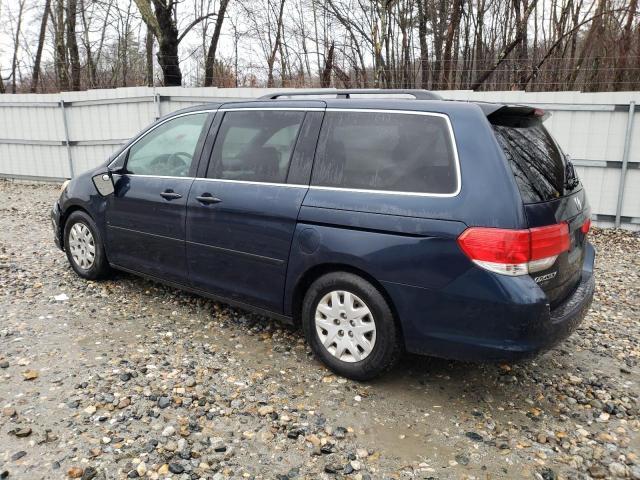 5FNRL38299B042378 - 2009 HONDA ODYSSEY LX BLUE photo 2