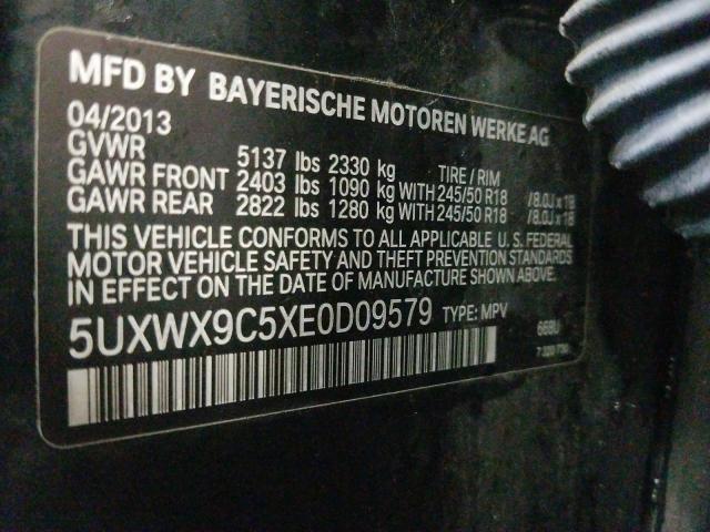 5UXWX9C5XE0D09579 - 2014 BMW X3 XDRIVE28I  photo 10
