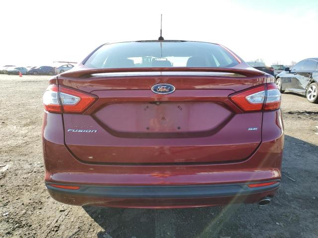 3FA6P0H76GR295693 - 2016 FORD FUSION SE MAROON photo 6