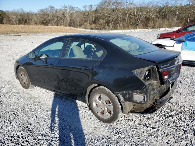 2HGFB2F55DH574440 - 2013 HONDA CIVIC LX BLACK photo 2