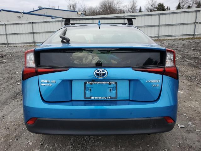 JTDL9RFU6K3001267 - 2019 TOYOTA PRIUS BLUE photo 6