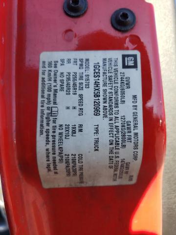 1GCES14HX5B120969 - 2005 CHEVROLET SSR 红色 照片 12