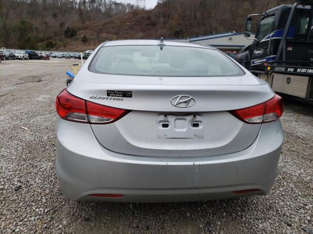 5NPDH4AE9CH097928 - 2012 HYUNDAI ELANTRA GLS SILVER photo 6