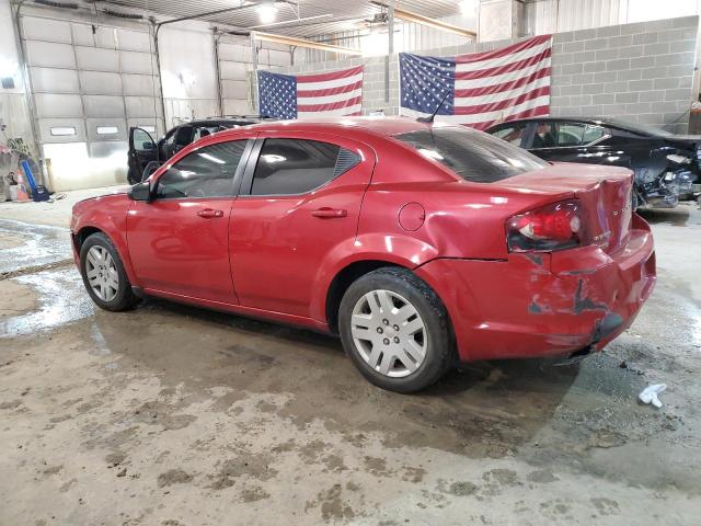 1C3CDZABXEN166160 - 2014 DODGE AVENGER SE RED photo 2