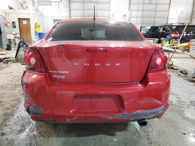 1C3CDZABXEN166160 - 2014 DODGE AVENGER SE RED photo 6