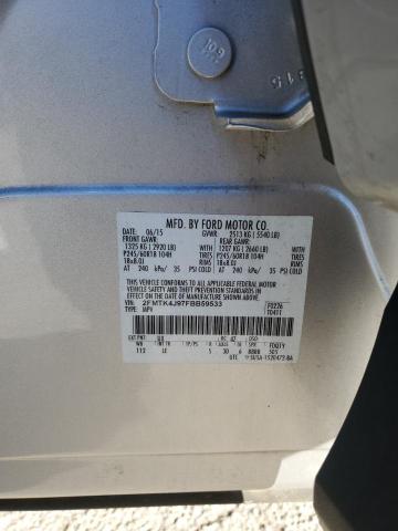 2FMTK4J97FBB59533 - 2015 FORD EDGE SEL SILVER photo 13