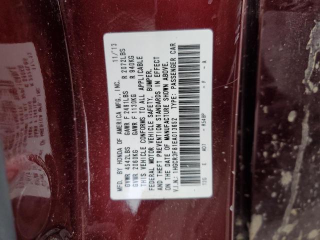 1HGCR3F81EA013652 - 2014 HONDA ACCORD EXL BURGUNDY photo 13