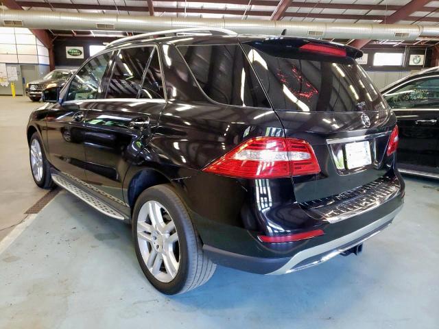 4JGDA5HBXEA357958 - 2014 MERCEDES-BENZ ML 350 4MATIC BLACK photo 3