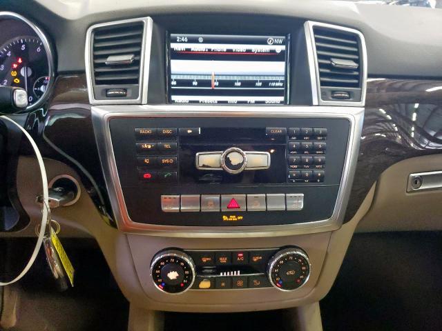 4JGDA5HBXEA357958 - 2014 MERCEDES-BENZ ML 350 4MATIC BLACK photo 9