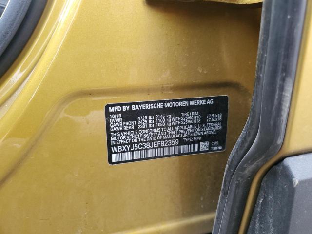 WBXYJ5C38JEF82359 - 2018 BMW X2 XDRIVE28I ოქროსფერი ფოტო 13