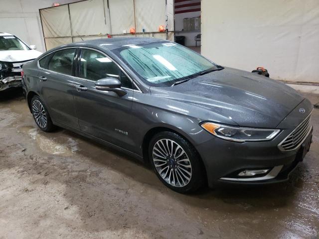 3FA6P0RU3JR234099 - 2018 FORD FUSION TITANIUM/PLATINUM HEV GRAY photo 4