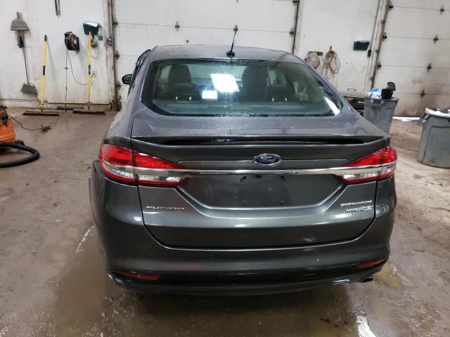 3FA6P0RU3JR234099 - 2018 FORD FUSION TITANIUM/PLATINUM HEV GRAY photo 6