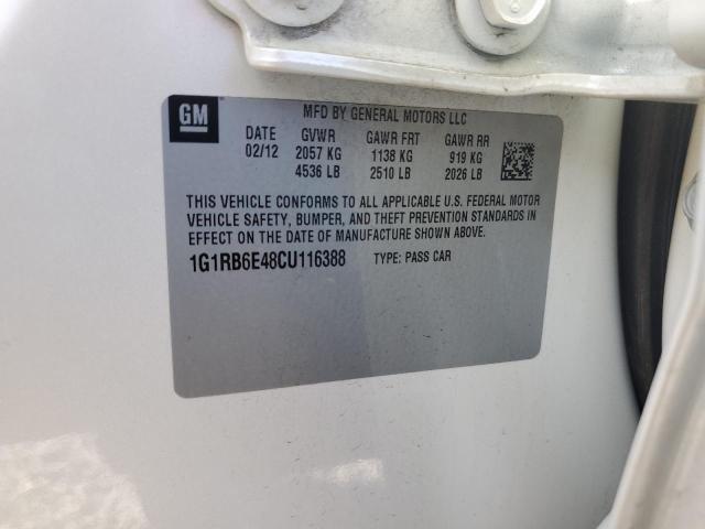 1G1RB6E48CU116388 - 2012 CHEVROLET VOLT WHITE photo 12