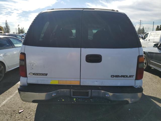 1GNEC13T71J248984 - 2001 CHEVROLET TAHOE C1500 WHITE photo 6