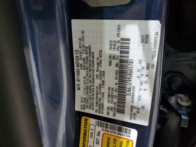 3LN6L5F99JR601781 - 2018 LINCOLN MKZ RESERVE ლურჯი ფოტო 13