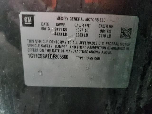 1G11C5SA2DF305560 - 2013 CHEVROLET MALIBU 1LT 黑色 照片 13