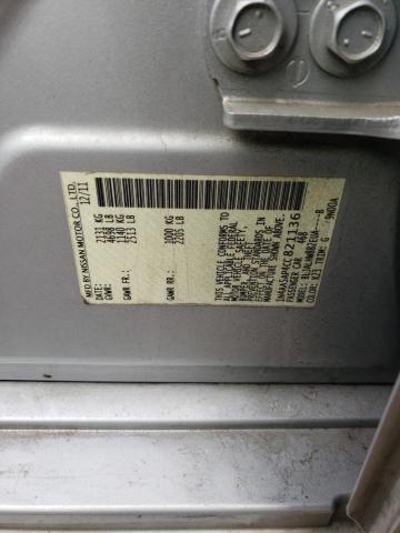 1N4AA5AP4CC821136 - 2012 NISSAN MAXIMA S SILVER photo 12