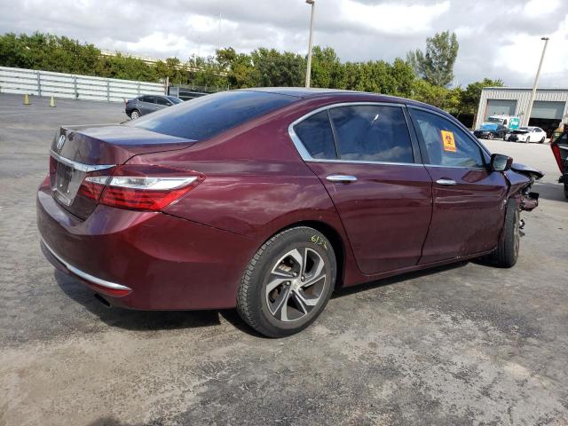 1HGCR2F3XHA081290 - 2017 HONDA ACCORD LX MAROON photo 3