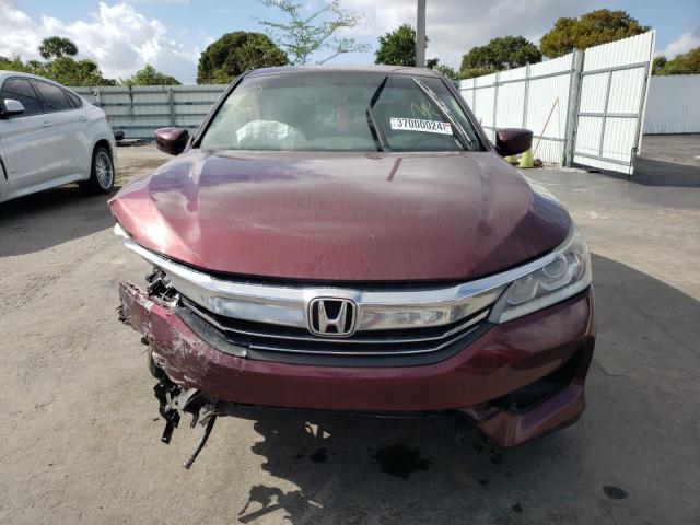 1HGCR2F3XHA081290 - 2017 HONDA ACCORD LX MAROON photo 5