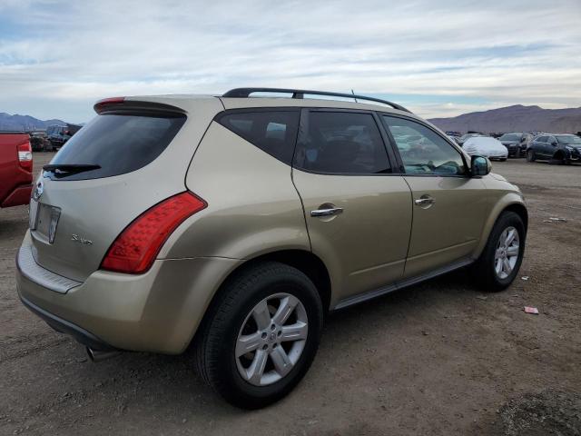 JN8AZ08W66W540918 - 2006 NISSAN MURANO SL GOLD photo 3