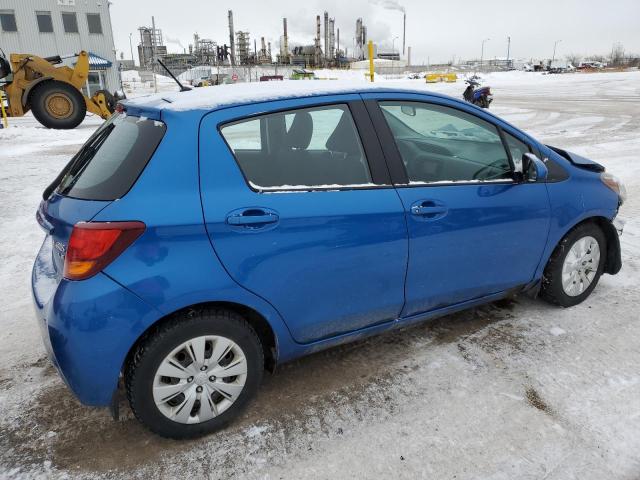 VNKKTUD33FA039963 - 2015 TOYOTA YARIS BLUE photo 3