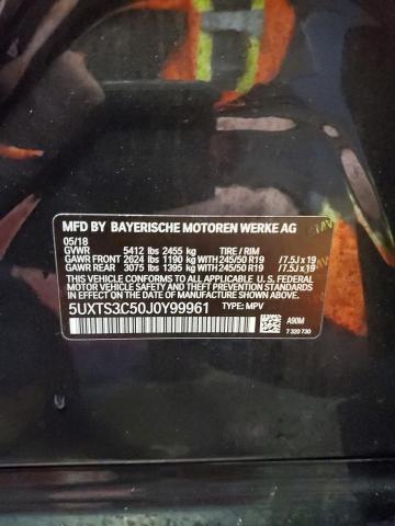 5UXTS3C50J0Y99961 - 2018 BMW X3 XDRIVEM40I أسود صورة 13