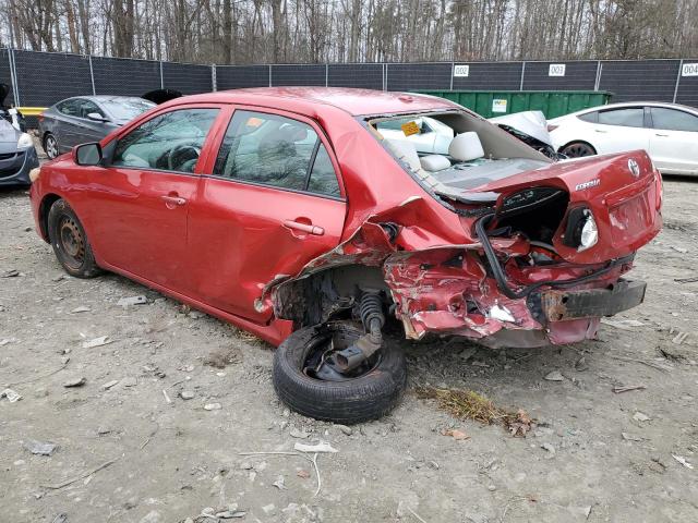 2T1BU4EE0AC520280 - 2010 TOYOTA COROLLA BASE RED photo 2