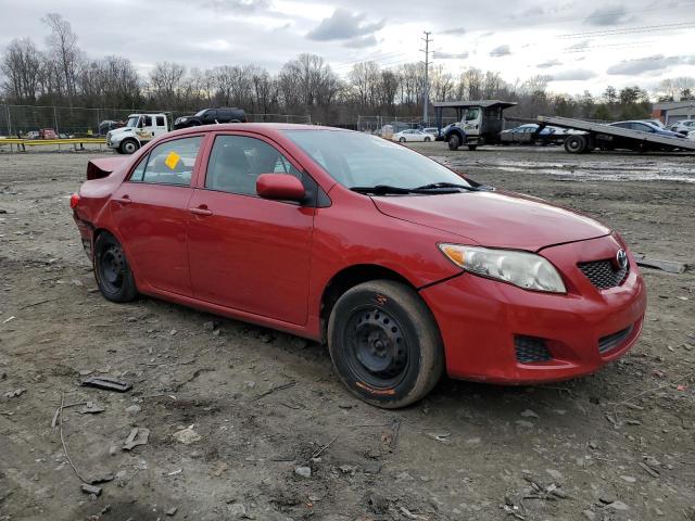 2T1BU4EE0AC520280 - 2010 TOYOTA COROLLA BASE RED photo 4