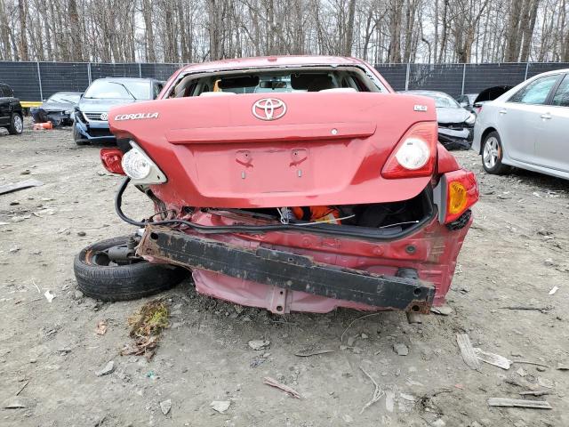 2T1BU4EE0AC520280 - 2010 TOYOTA COROLLA BASE RED photo 6