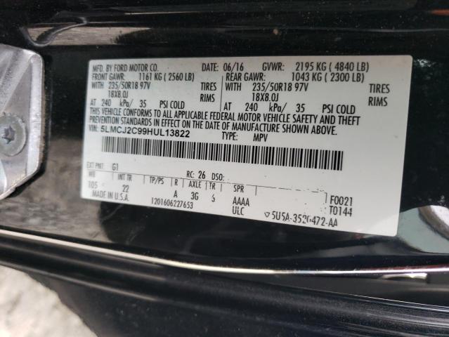 5LMCJ2C99HUL13822 - 2017 LINCOLN MKC SELECT 黑色 照片 13