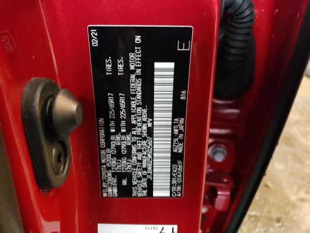 JTJDARDZ5M5025607 - 2021 LEXUS NX 300 BASE Czerwony zdjęcie 14