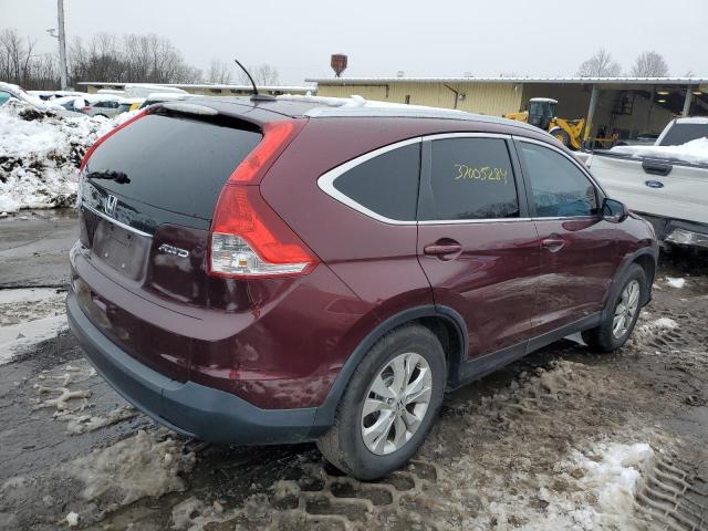 5J6RM4H70DL022809 - 2013 HONDA CR-V EXL MAROON photo 3