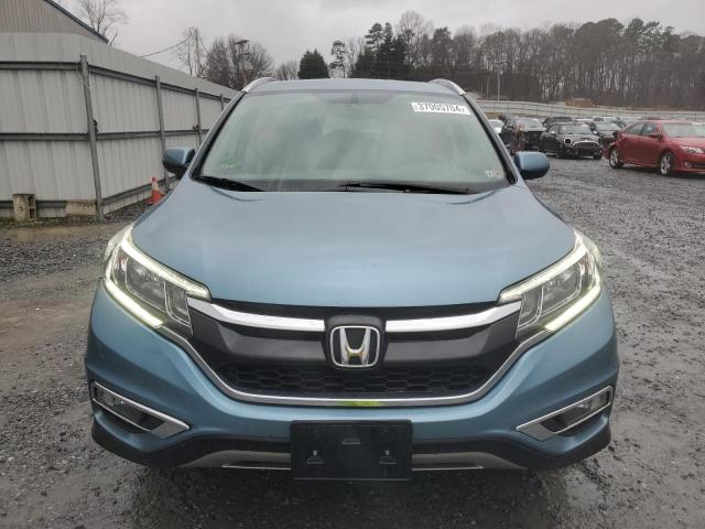 2HKRM4H75FH677853 - 2015 HONDA CRV EXL TEAL photo 5