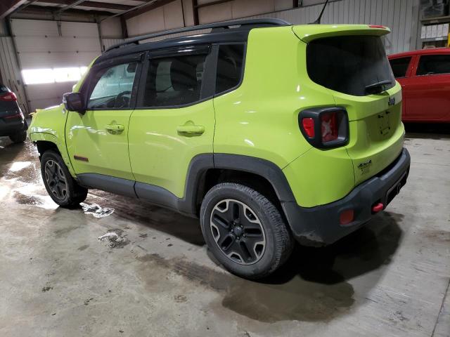 ZACCJBCB1HPF73904 - 2017 JEEP RENEGADE TRAILHAWK GREEN photo 2